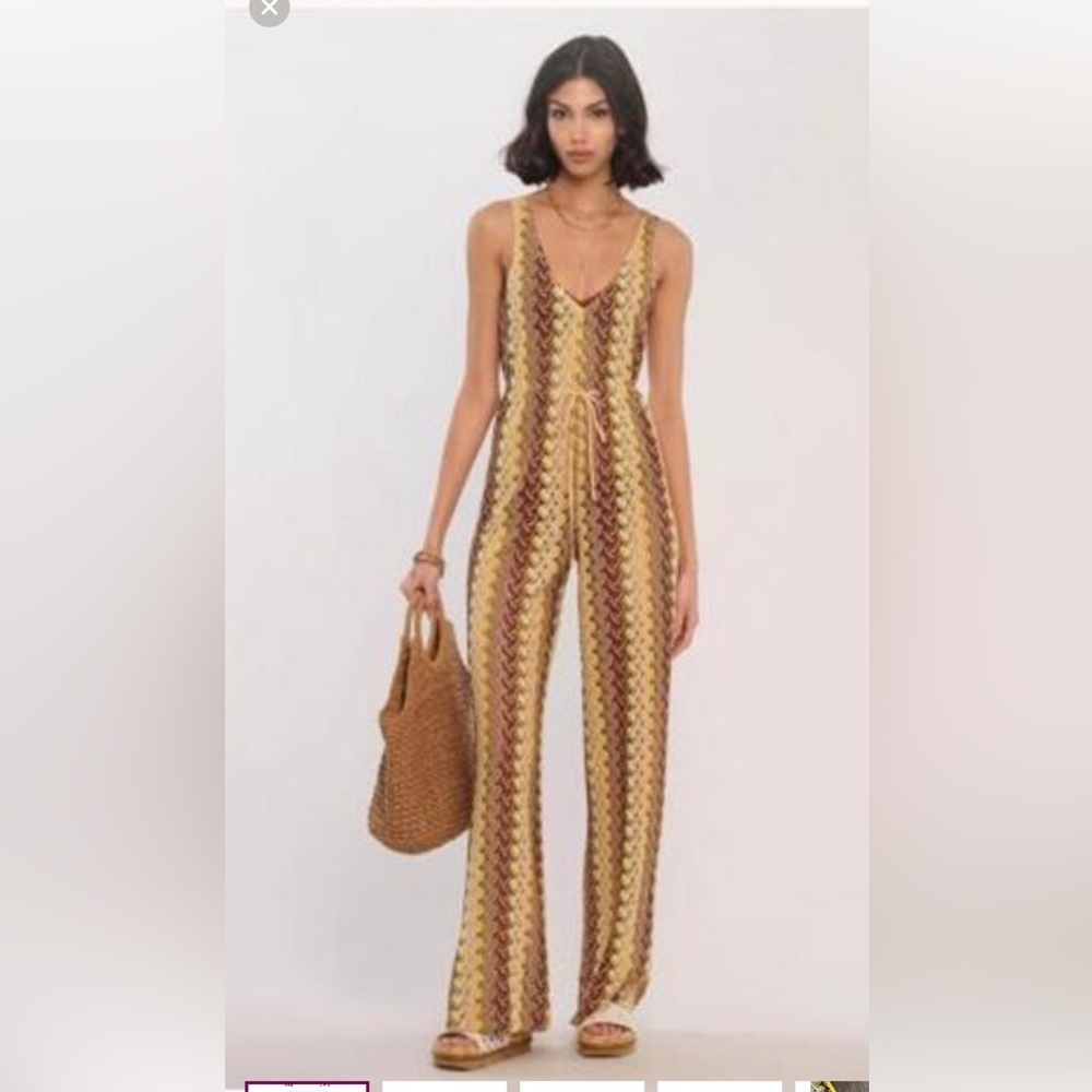 NWT Heartloom Bronte Chevron Zig Zag Jumpsuit sz M